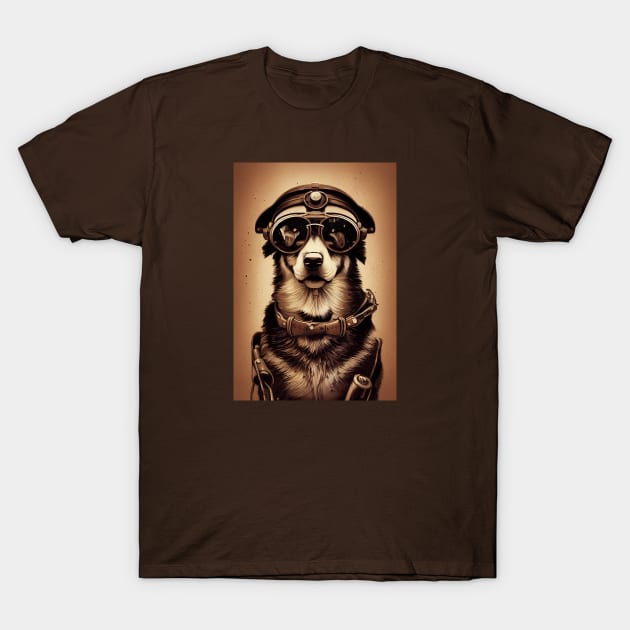 Vintage german shepherd portrait T-Shirt by etherElric